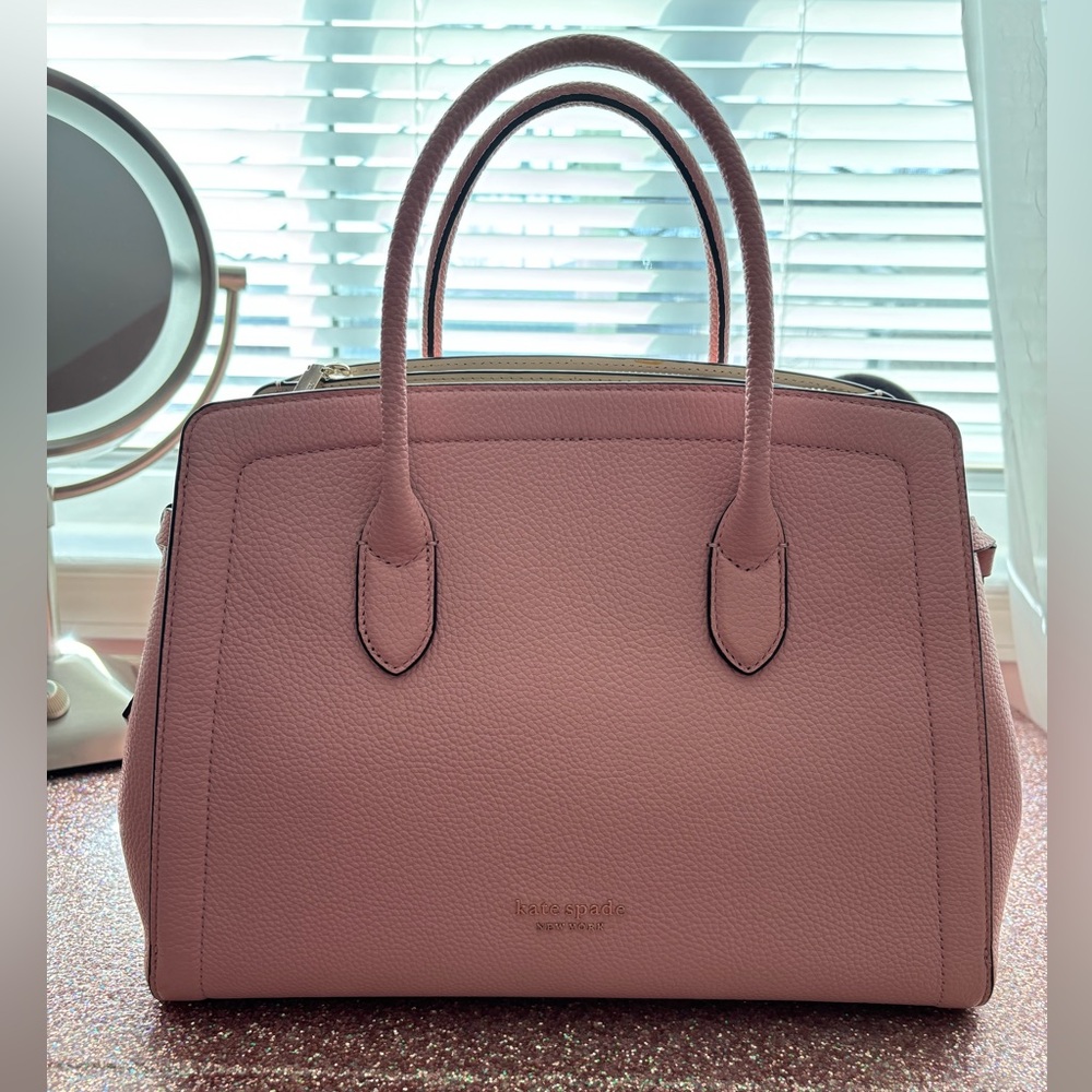 Kate Spade Large Knott Satchel Coral Gable Pink NWT